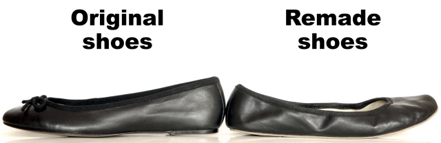 Prerobené kožené topánky