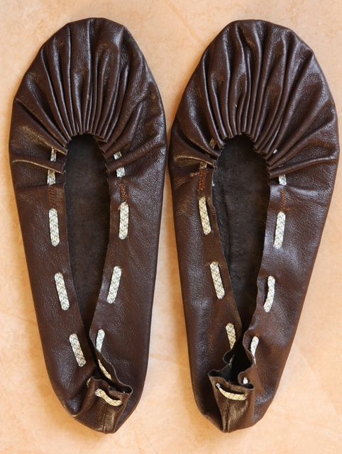 Example of leather shoes